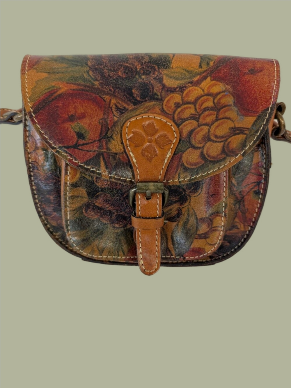 Patricia Nash Leather Floral Crossbody Bag in Multicolor